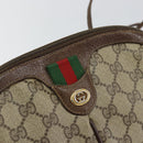 GUCCI GG Supreme Web Sherry Line Bag PVC Beige Gold 904 02 047 Auth 147496-18