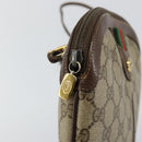 GUCCI GG Supreme Web Sherry Line Bag PVC Beige Gold 904 02 047 Auth 147496-19
