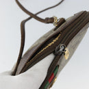 GUCCI GG Supreme Web Sherry Line Bag PVC Beige Gold 904 02 047 Auth 147496-10