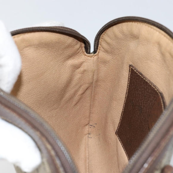 GUCCI GG Supreme Web Sherry Line Bag PVC Beige Gold 904 02 047 Auth 147496