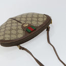 GUCCI GG Supreme Web Sherry Line Bag PVC Beige Gold 904 02 047 Auth 147496-6
