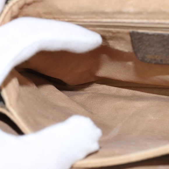 GUCCI GG Supreme Web Sherry Line Shoulder Bag PVC Beige 10 02 051 Auth 147497