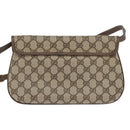 GUCCI GG Supreme Web Sherry Line Shoulder Bag PVC Beige 10 02 051 Auth 147497-2