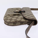 GUCCI GG Supreme Web Sherry Line Shoulder Bag PVC Beige 10 02 051 Auth 147497-4