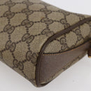 GUCCI GG Supreme Web Sherry Line Bag PVC Beige Gold 89 02 018 Auth 147498-9