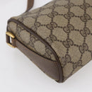 GUCCI GG Supreme Web Sherry Line Bag PVC Beige Gold 89 02 018 Auth 147498-16