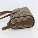 GUCCI GG Supreme Web Sherry Line Bag PVC Beige Gold 89 02 018 Auth 147498-3