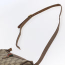 GUCCI GG Supreme Web Sherry Line Bag PVC Beige Gold 89 02 018 Auth 147498-7