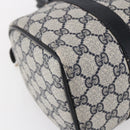 GUCCI GG Supreme Sherry Line Boston Bag PVC Navy Gold 40 3841 Auth 147499-14