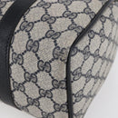 GUCCI GG Supreme Sherry Line Boston Bag PVC Navy Gold 40 3841 Auth 147499-15