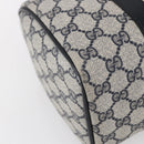 GUCCI GG Supreme Sherry Line Boston Bag PVC Navy Gold 40 3841 Auth 147499-16