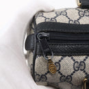 GUCCI GG Supreme Sherry Line Boston Bag PVC Navy Gold 40 3841 Auth 147499-10