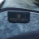 GUCCI GG Supreme Sherry Line Boston Bag PVC Navy Gold 40 3841 Auth 147499-18