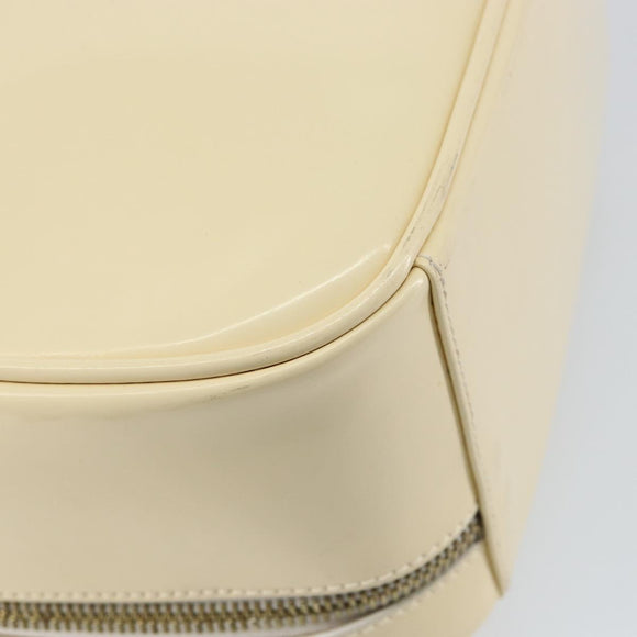 GUCCI Bamboo Hand Bag Enamel 2way Outlet White Gold 000 270 0323 Auth 147500