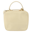 GUCCI Bamboo Hand Bag Enamel 2way Outlet White Gold 000 270 0323 Auth 147500-13