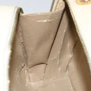 GUCCI Bamboo Hand Bag Enamel 2way Outlet White Gold 000 270 0323 Auth 147500-23