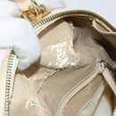 GUCCI Bamboo Hand Bag Enamel 2way Outlet White Gold 000 270 0323 Auth 147500-10