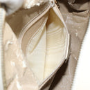 GUCCI Bamboo Hand Bag Enamel 2way Outlet White Gold 000 270 0323 Auth 147500-11