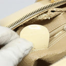 GUCCI Bamboo Hand Bag Enamel 2way Outlet White Gold 000 270 0323 Auth 147500-12