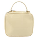 GUCCI Bamboo Hand Bag Enamel 2way Outlet White Gold 000 270 0323 Auth 147500-2