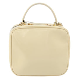 GUCCI Bamboo Hand Bag Enamel 2way Outlet White Gold 000 270 0323 Auth 147500 - 0