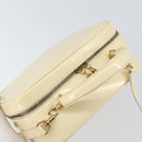 GUCCI Bamboo Hand Bag Enamel 2way Outlet White Gold 000 270 0323 Auth 147500-6