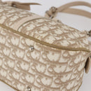 Christian Dior Trotter Canvas Romantic Tote Bag PVC Beige Silver Auth 147501-9