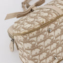 Christian Dior Trotter Canvas Romantic Tote Bag PVC Beige Silver Auth 147501-14