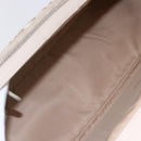 Christian Dior Trotter Canvas Romantic Tote Bag PVC Beige Silver Auth 147501-11