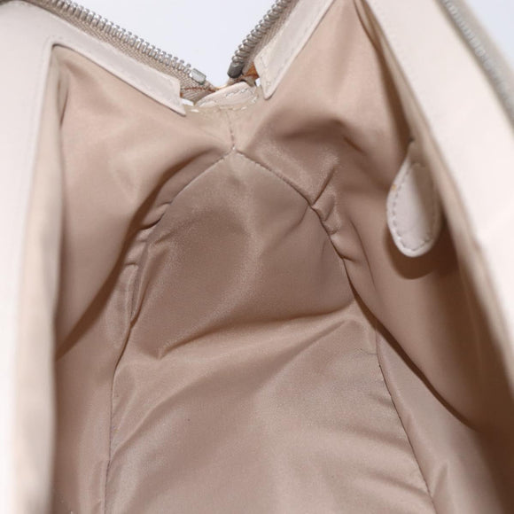 Christian Dior Trotter Canvas Romantic Tote Bag PVC Beige Silver Auth 147501