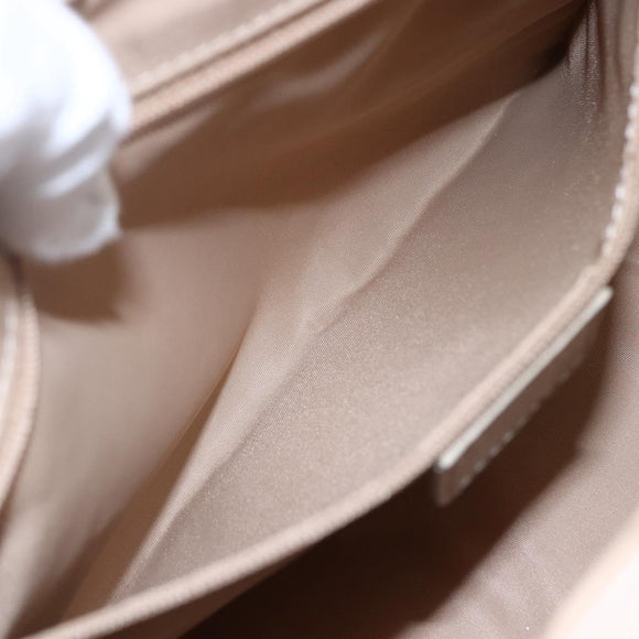 Christian Dior Trotter Canvas Romantic Tote Bag PVC Beige Silver Auth 147501