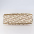 Christian Dior Trotter Canvas Romantic Tote Bag PVC Beige Silver Auth 147501-5