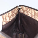 Christian Dior Trotter Canvas Shoulder Bag Brown Gold Auth 147503-20