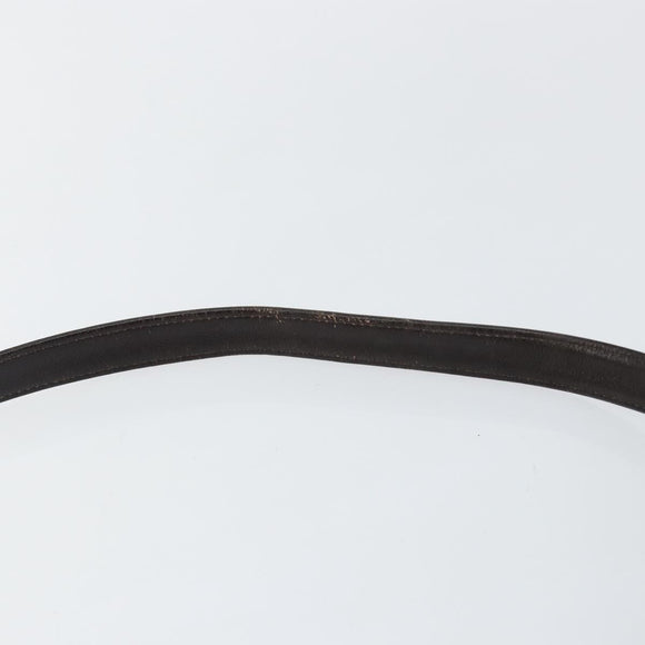 Christian Dior Trotter Canvas Shoulder Bag Brown Gold Auth 147503