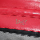 BALLY Chain Shoulder Bag Leather Red Gold Auth 147504-19