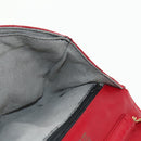 BALLY Chain Shoulder Bag Leather Red Gold Auth 147504-20