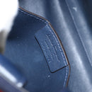 Salvatore Ferragamo Vala Hand Bag Nylon Navy Gold Auth 147506-12