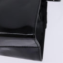 Salvatore Ferragamo Vala Hand Bag Enamel 2way Black Gold Auth 147507-9