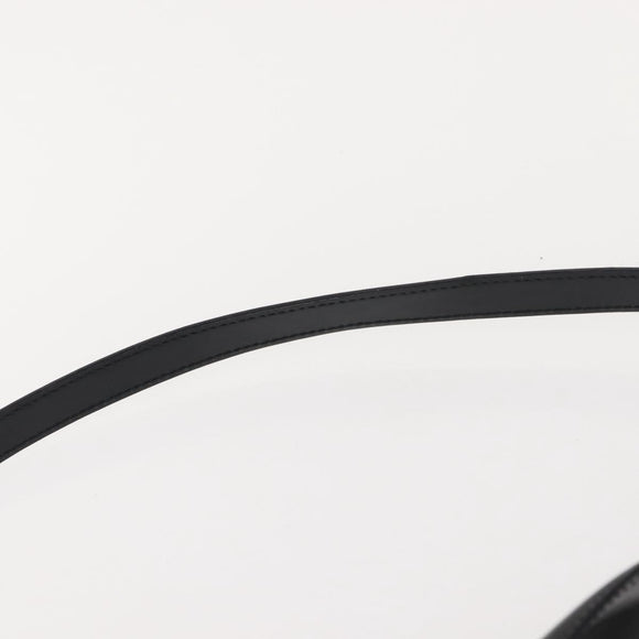 Salvatore Ferragamo Gancini Hand Bag Leather 2way Black Silver Auth 147509