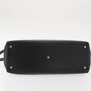 Salvatore Ferragamo Gancini Hand Bag Leather 2way Black Silver Auth 147509-5