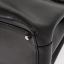 Salvatore Ferragamo Gancini Hand Bag Leather 2way Black Silver Auth 147509-19