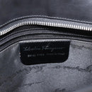 Salvatore Ferragamo Gancini Hand Bag Leather 2way Black Silver Auth 147509-12