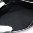 Salvatore Ferragamo Gancini Hand Bag Leather 2way Black Silver Auth 147509-11