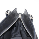 Salvatore Ferragamo Gancini Hand Bag Leather 2way Black Silver Auth 147509-21