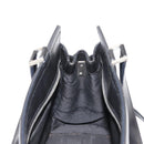 Salvatore Ferragamo Gancini Hand Bag Leather 2way Black Silver Auth 147509-22