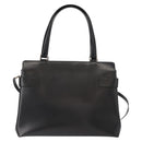 Salvatore Ferragamo Gancini Hand Bag Leather 2way Black Silver Auth 147509-2