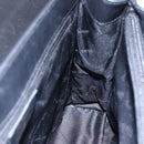 Salvatore Ferragamo Gancini Hand Bag Leather 2way Black Gold Auth 147510-19