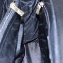 Salvatore Ferragamo Gancini Hand Bag Leather 2way Black Gold Auth 147510-20