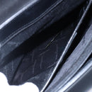 Salvatore Ferragamo Gancini Hand Bag Leather 2way Black Gold Auth 147510-11