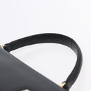 Salvatore Ferragamo Gancini Hand Bag Leather 2way Black Gold Auth 147510-8